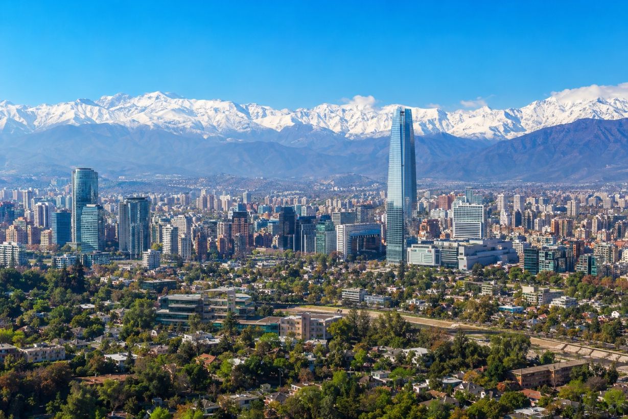Santiago y la cordillera de los Andes